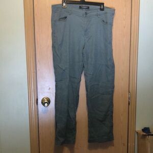 Liverpool linen blend green wide leg pants size 12/31